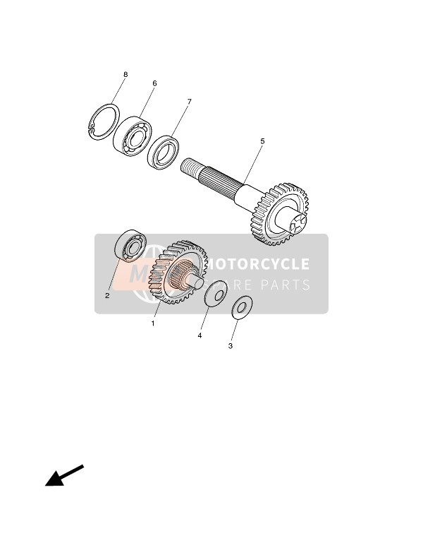 Yamaha CW50RS BOOSTER NG 2004 Transmission pour un 2004 Yamaha CW50RS BOOSTER NG